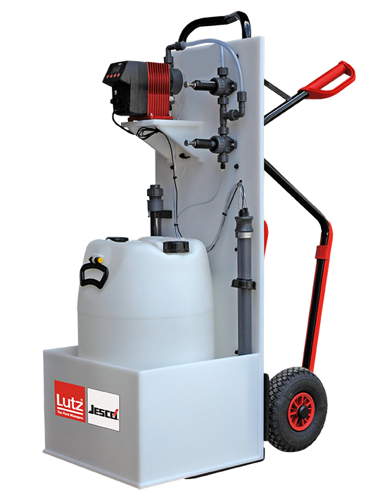 The SAFETYCHLORMIX mobile chlorination system, ideal for decentralized water supply systems.